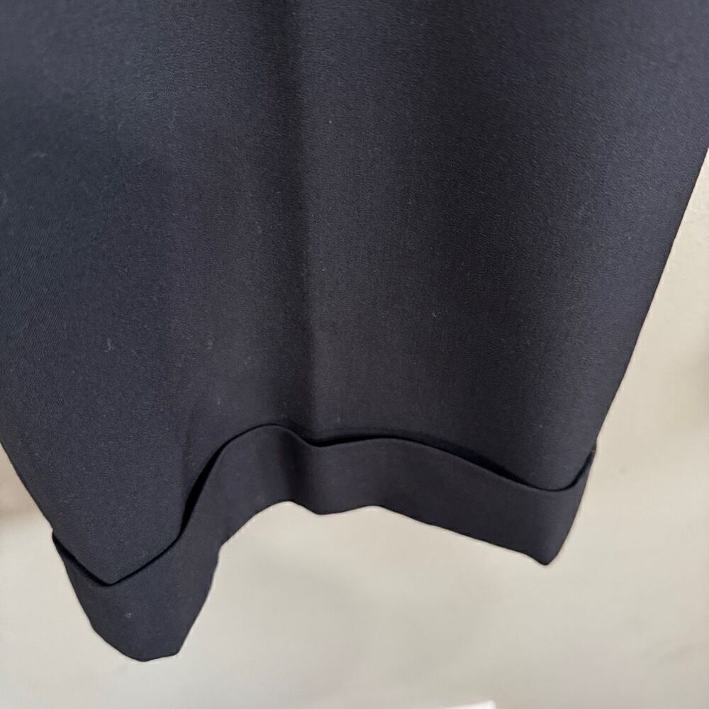 LAFAYETTE 148 NY || Black Wide Leg Cuff In Wool Pant size 10 - Picture 5 of 7